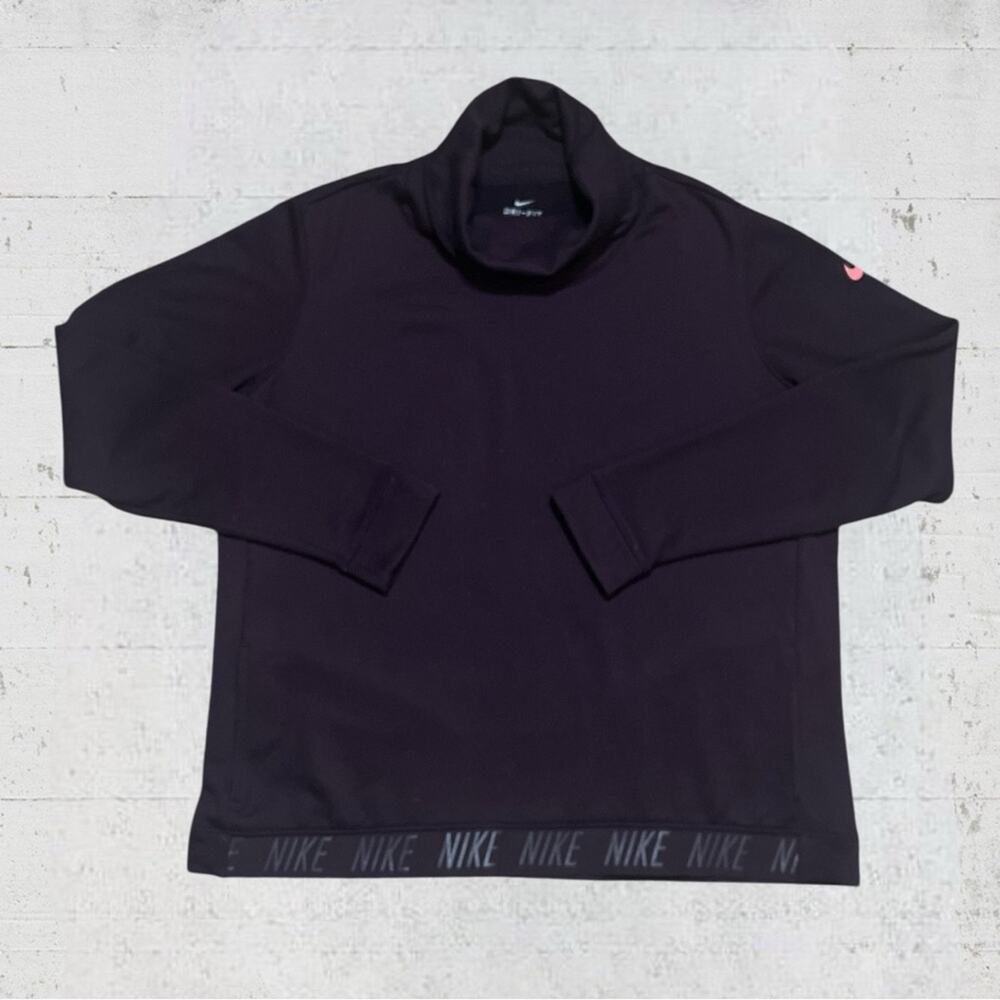 Nike Dri-Fit Funnel Cowl Neck Pullover Sweatshirt Logo Hemline Pockets XL - Picture 5 of 13